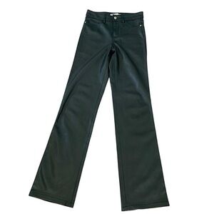 Zara Black Faux Leather Straight Leg Trouser